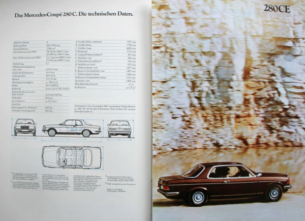Mercedes-Benz 230 C - 280 CE Modelprogram 1977 Carbrochure (8916)